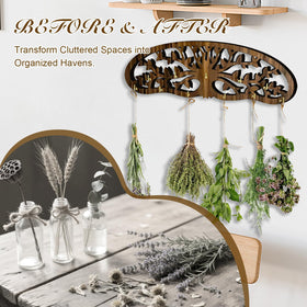MOASIOP solid pine wood rack blends rustic charm with durable construction.