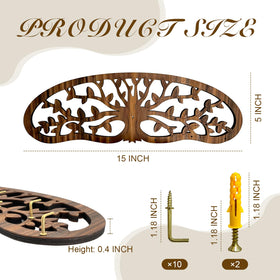 MOASIOP wall-mounted rack in dark brown pine supports space-saving kitchen drying.