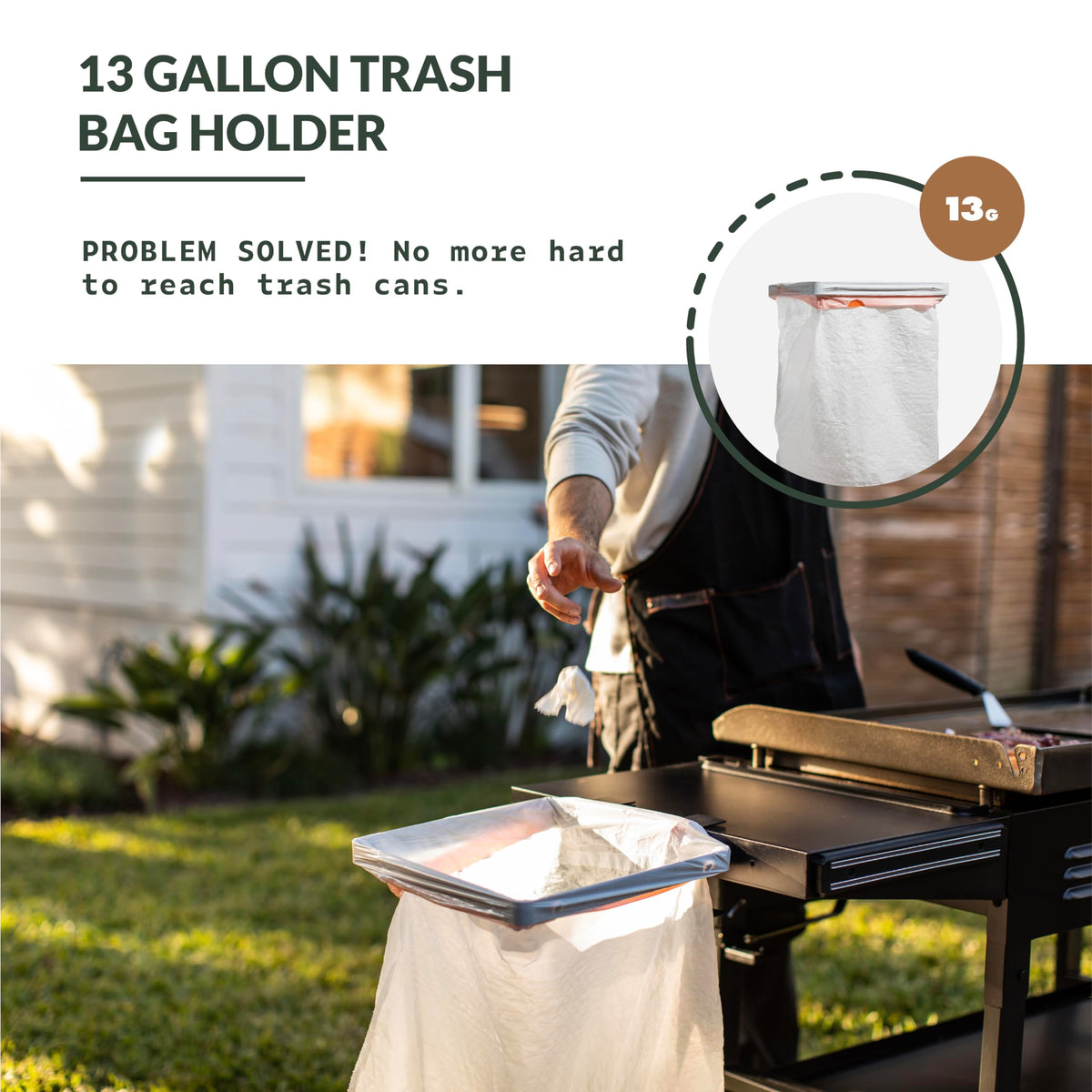 MOAT durable metal construction withstands outdoor use for repeated grilling sessions.