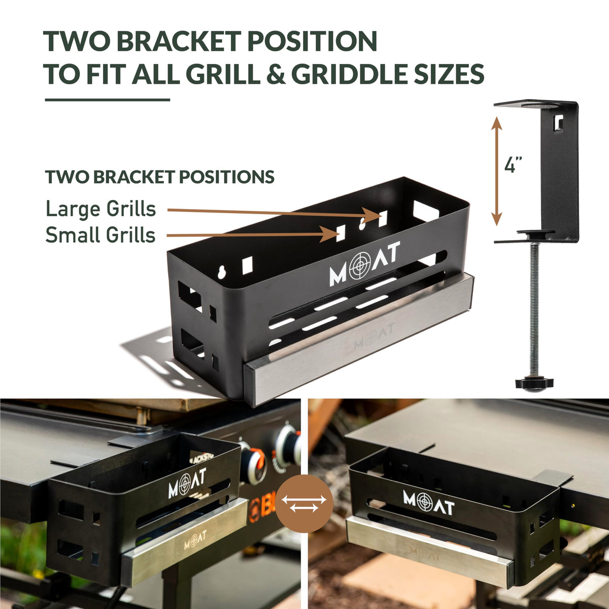 MOAT grill tools holder keeps spatulas and tongs organized for Blackstone griddles.
