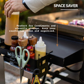 MOAT trash bag holder keeps waste off the counter and easy to dispose.