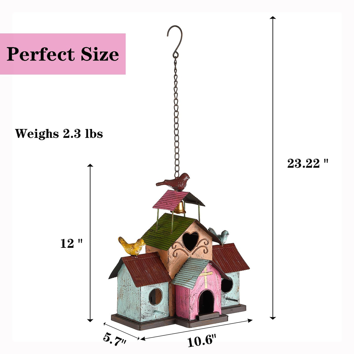 MOCOME waved roof and perched bird add rustic texture