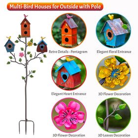 MOCOME decorative pentagram heart opening bird house, highlighting a unique entry design.