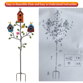 MOCOME gift-ready birdhouse on stake shown as a charming outdoor gift.