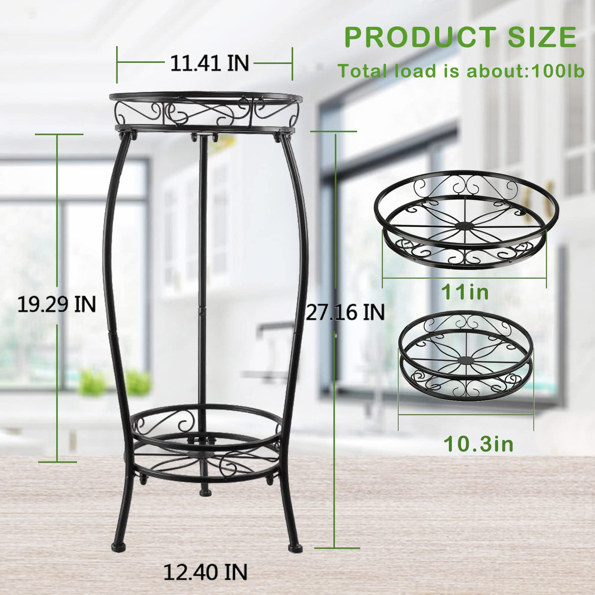 MOCORY rustproof metal plant stand ready for outdoor weather