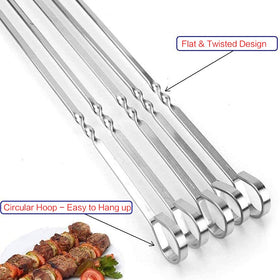 MOCUMEI easy-clean skewers keep food residue from sticking during cleanup.