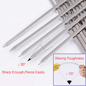 MOCUMEI stainless steel skewers are reusable and easy to clean