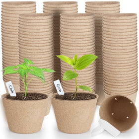 ModaSin 130-pcs organic peat pots kit for seed starting