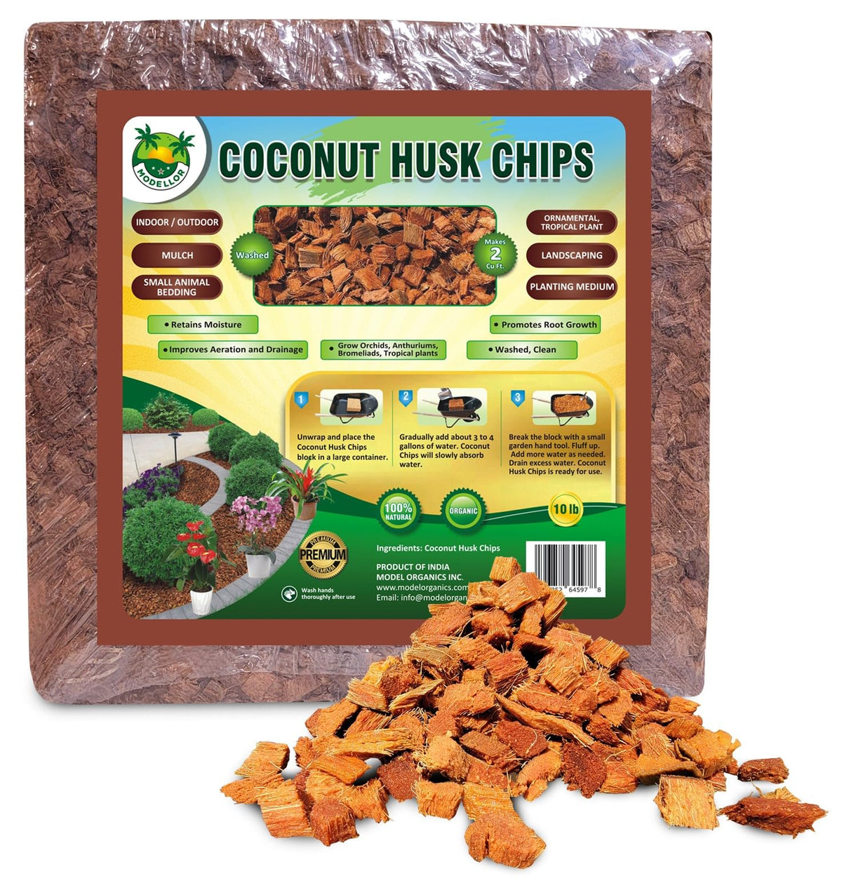 MODELLOR Coco Chips eco-friendly option for indoor and outdoor use