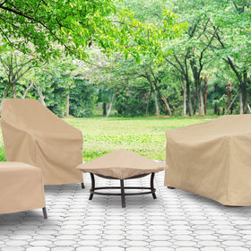 Modern Leisure Basics khaki color swatch complements outdoor decor