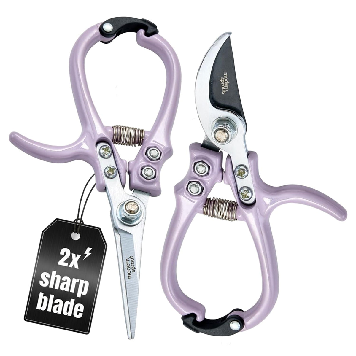 Modern Sprout hand pruners and shears blister pack for precise herb trimming.