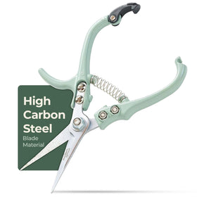 Modern Sprout Pruning Shears blade close-up for precise basil and mint cuts.