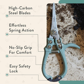 Modern Sprout pruning shears Ocean ergonomic handle for comfortable trimming