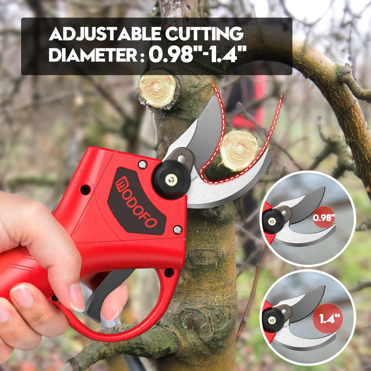 MODOFO lightweight design reduces fatigue during pruning