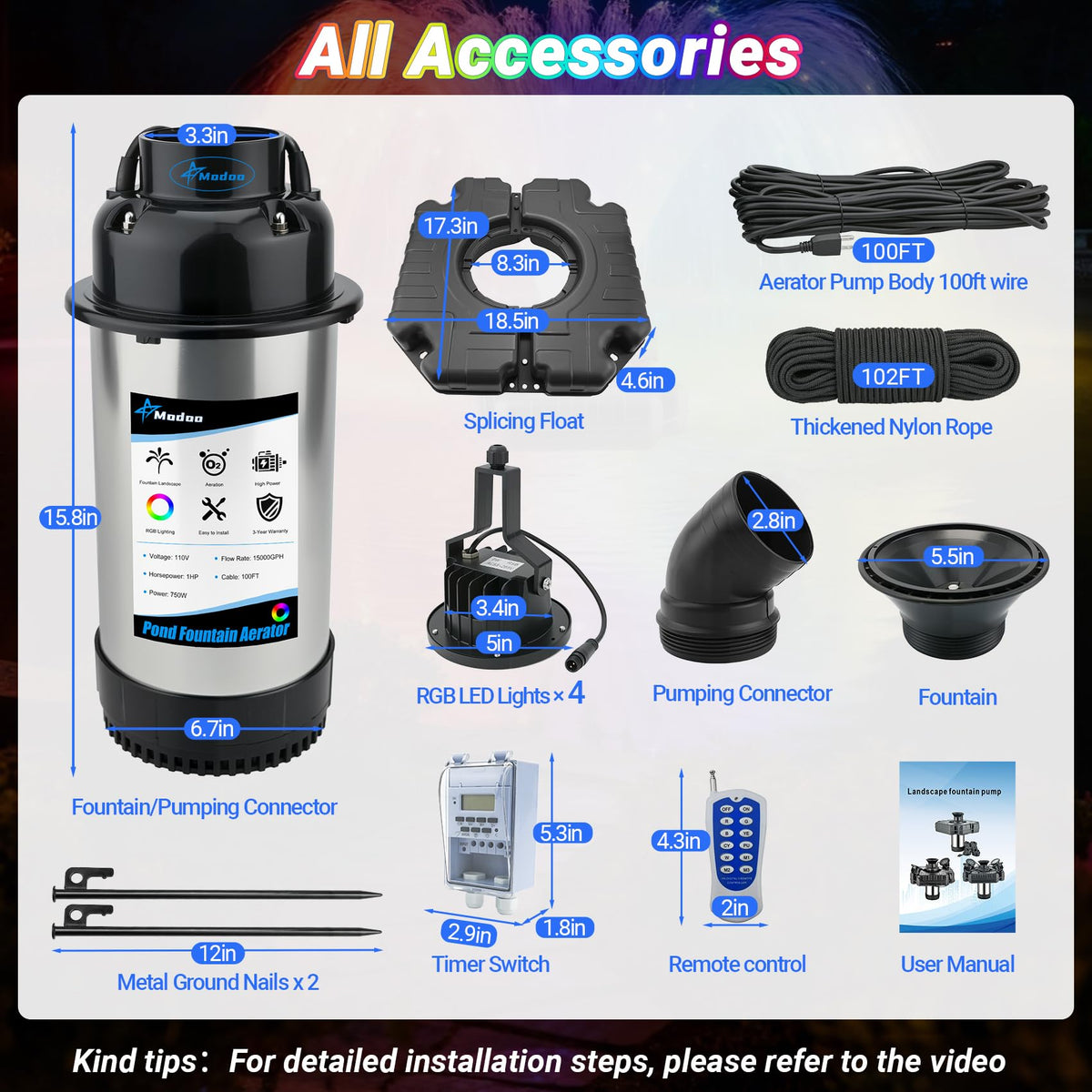 Modoo high-performance copper motor ensures reliable, quiet operation and long life