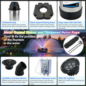 Modoo LED light connection highlighting easy control of colors for pond ambiance