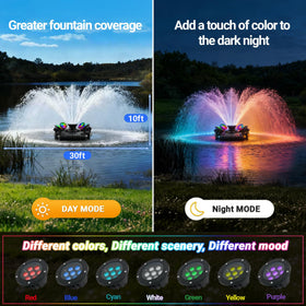 Modoo Parabolic spray pattern adds visual interest while circulating pond water