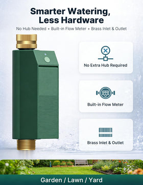 MOES brass inlet and outlet provide reliable outdoor connection