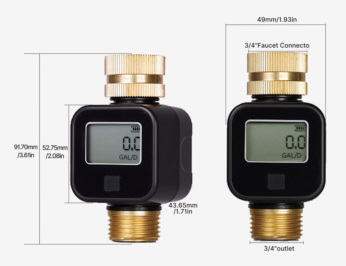 MOES 3/4 inch hose connection for easy installation.