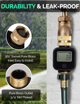 MOES flow meter LCD display shows real-time readings clearly for outdoor use.