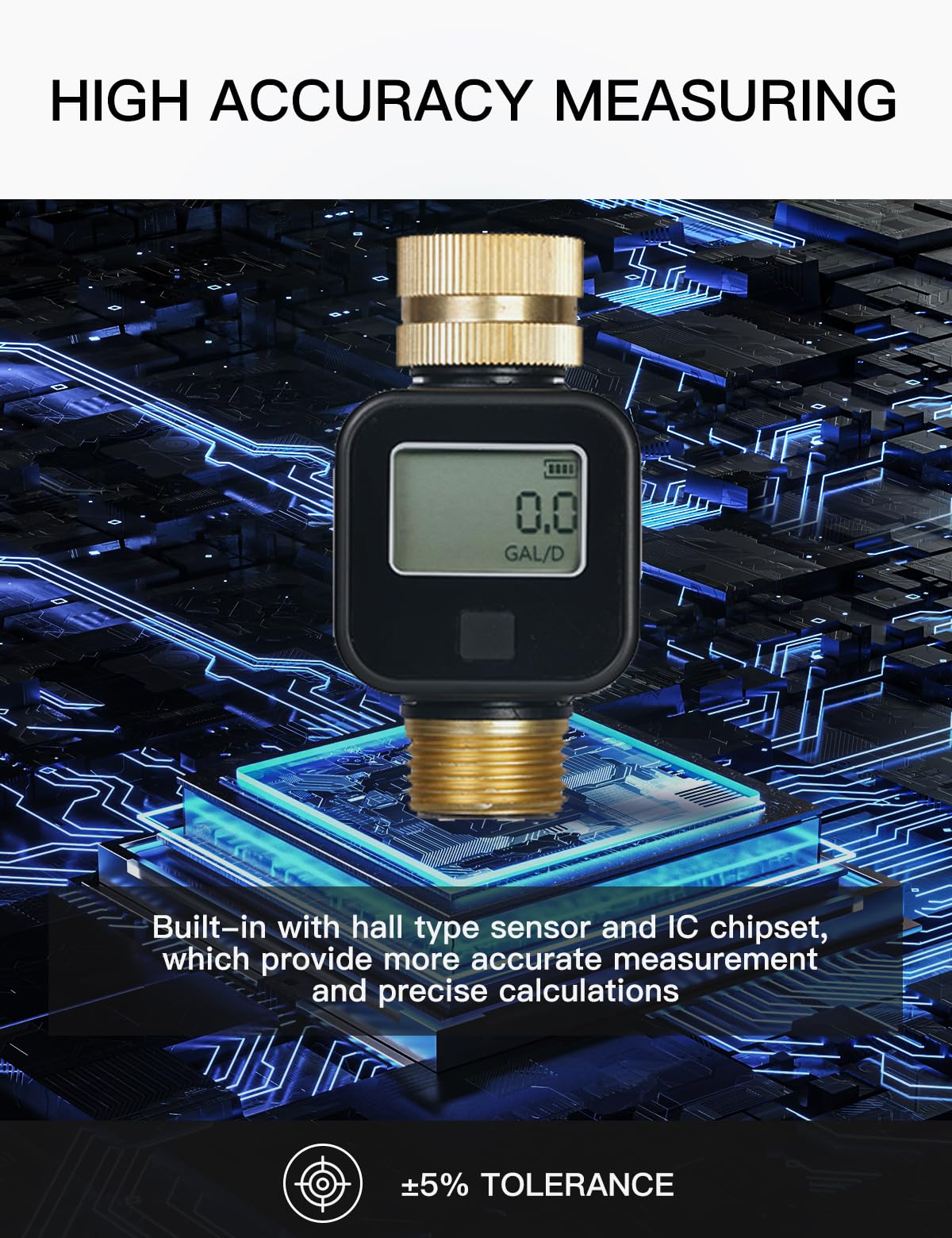 MOES total flow readout helps track cumulative water usage across sessions.