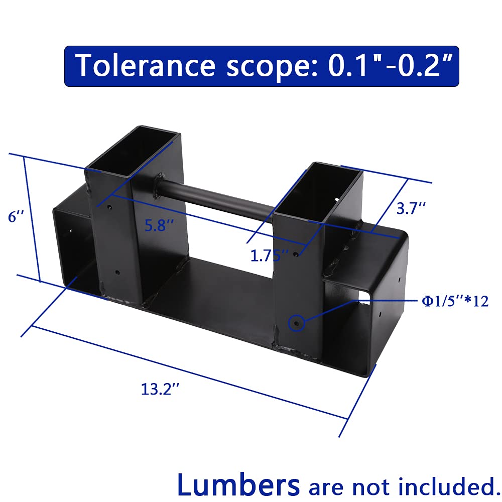 MOFEEZ firewood storage rack bracket close-up highlights solid construction.