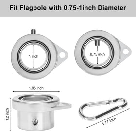 MOFEEZ flag rings come with carabiner for easy attachment and detangling.
