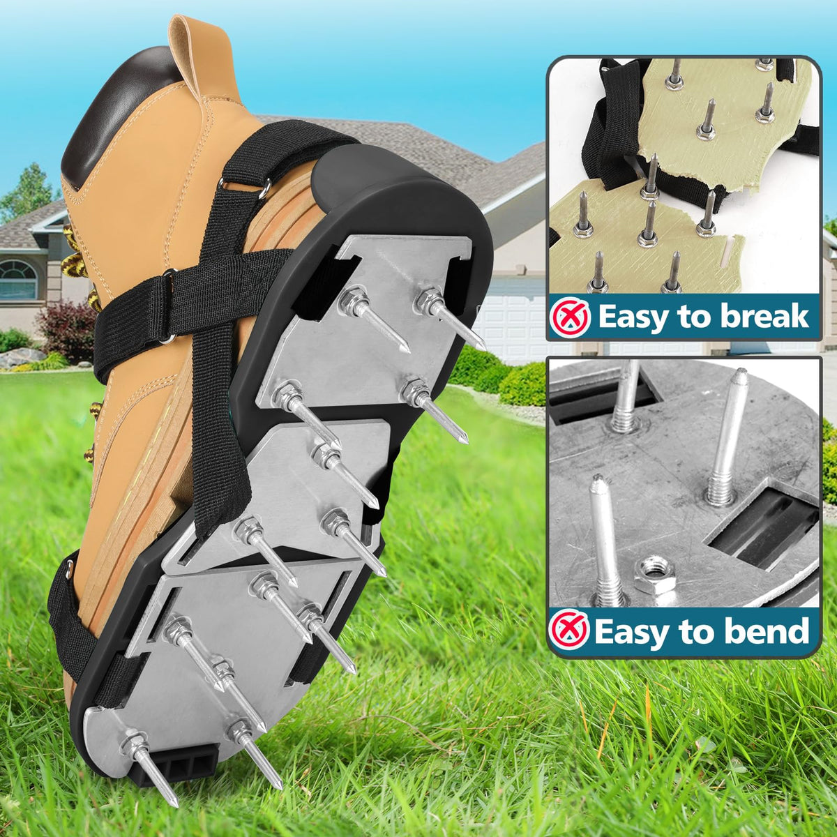 MOFEEZ adjustable straps ensure a secure fit for lawn use.