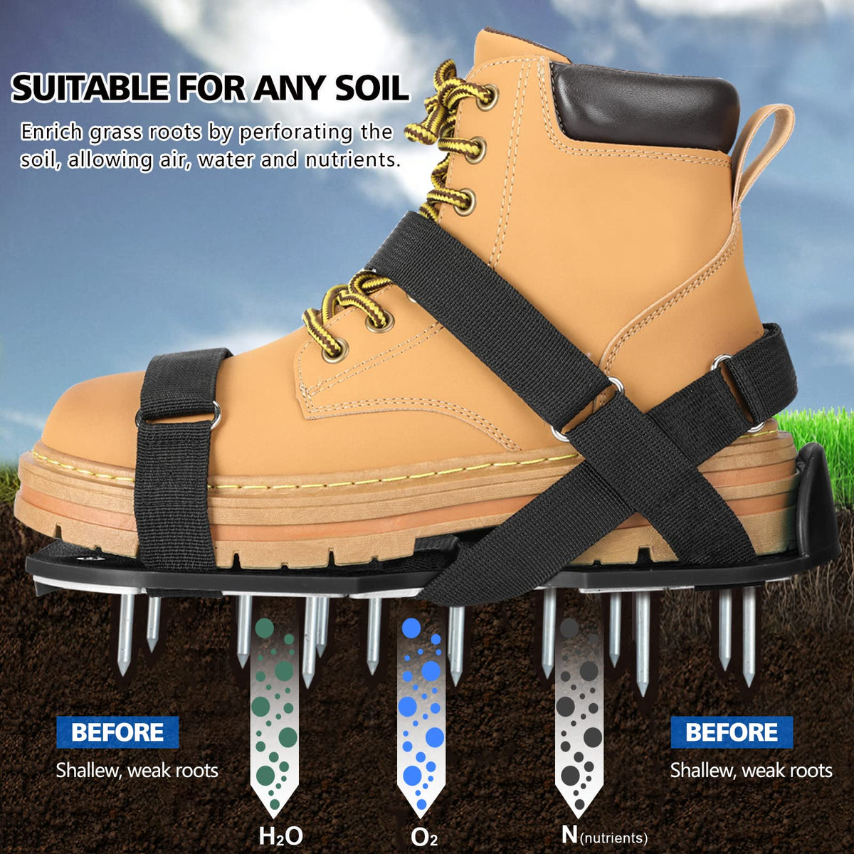 MOFEEZ fully-assembled aerator shoes ready to wear immediately.