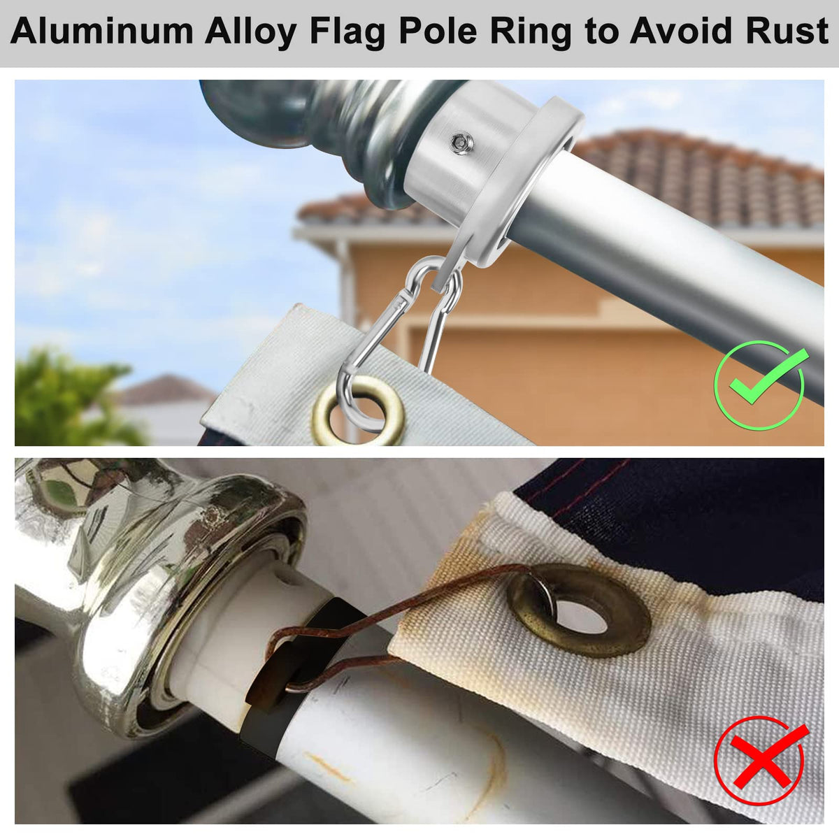 MOFEEZ tool-free installation flags setup quickly on 0.75–1 inch poles.