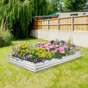 Corner protectors and rolled edges on a Mofesun raised bed for safety