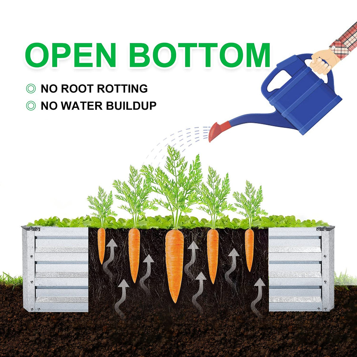Durable galvanized steel raised bed by Mofesun with rust resistance