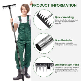 3-in-1 design lets you weed, aerate, and clean up debris with one tool.