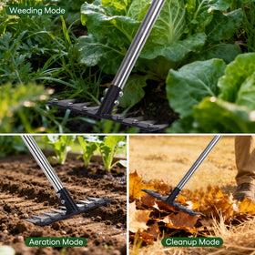 Rust-proof 304 stainless steel construction resists corrosion in outdoor gardening tasks.