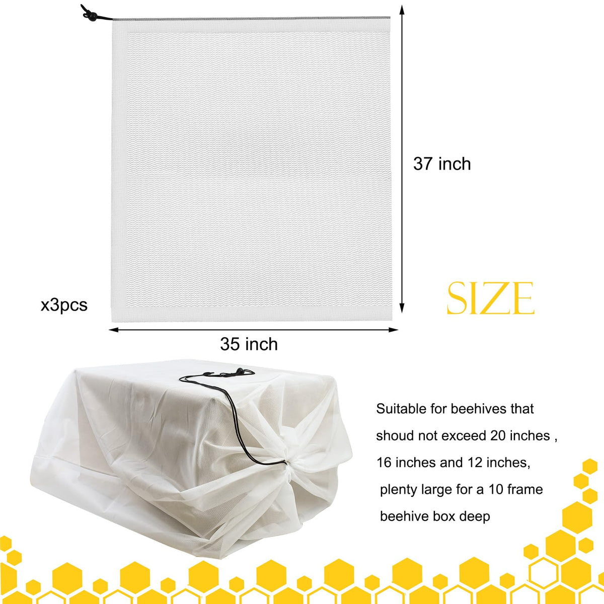 Mofuiry beehive bag with drawstring for quick, safe carrying