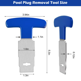 Mofuiry durable metal eyeball removal tool for quick pool jet maintenance