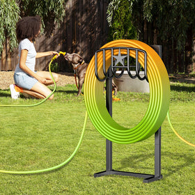 Mogaath garden hose holder is easy to assemble for quick setup.
