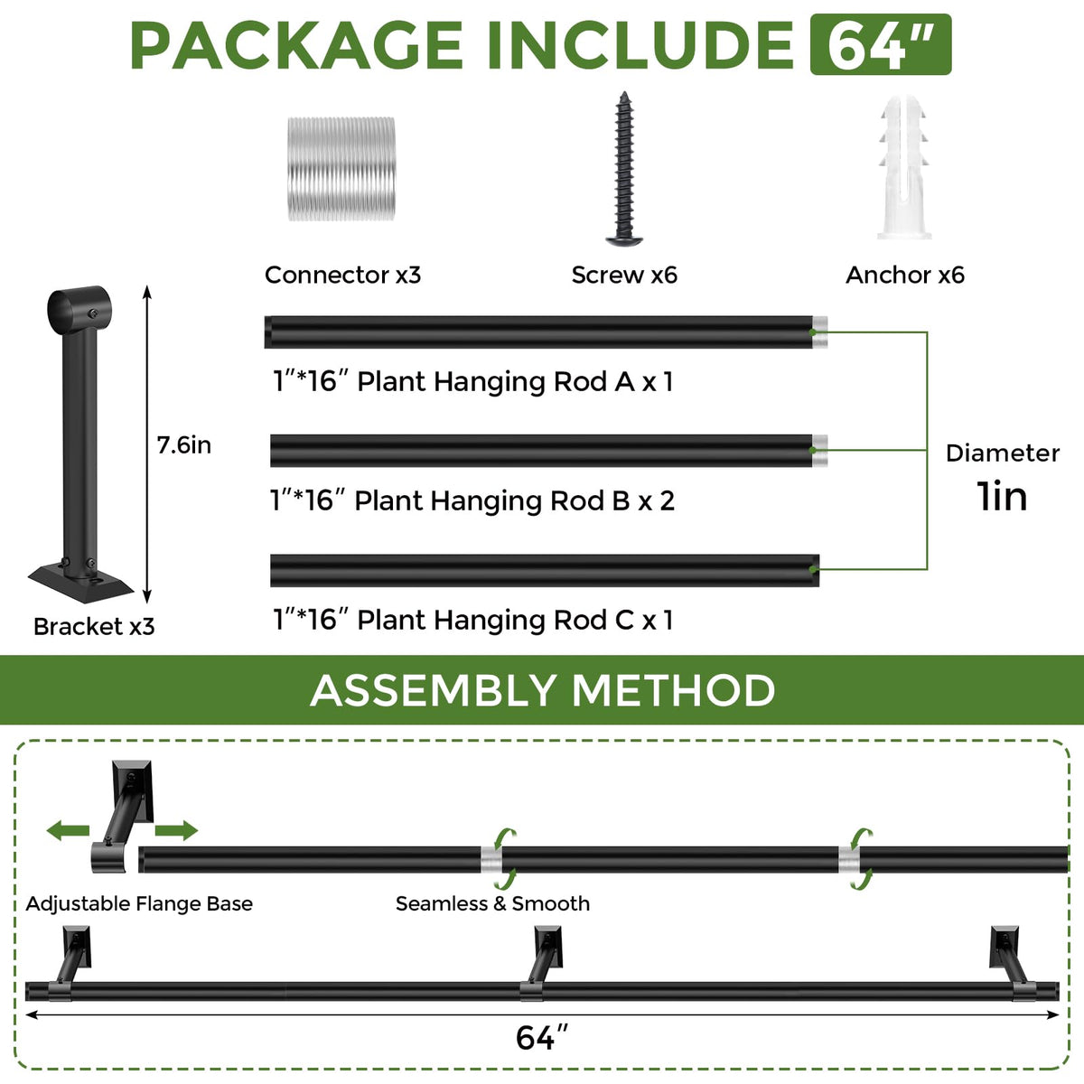 Mogaath included-accessories ensure quick setup with bracket and screws.