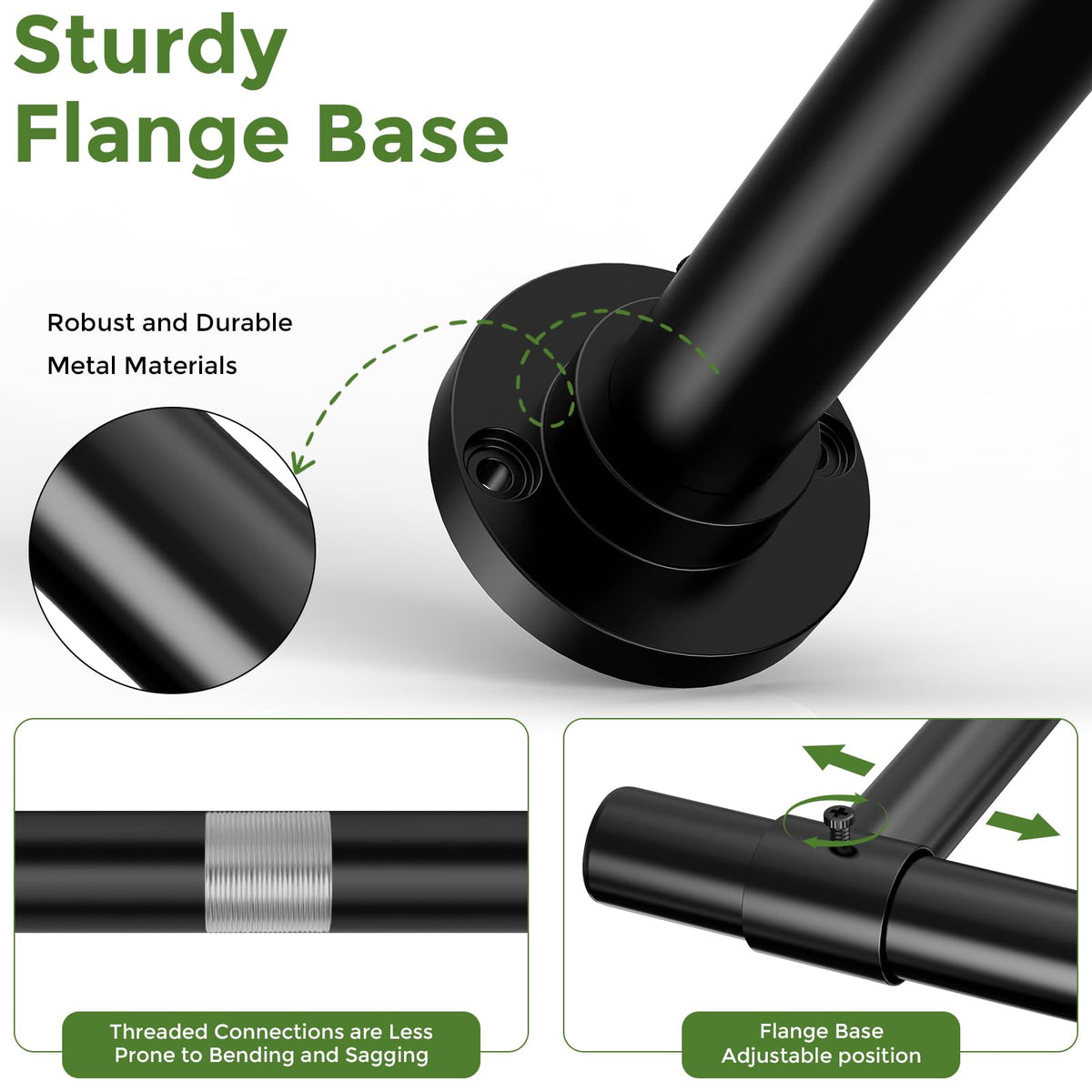 Included hardware kit for wall or ceiling installation