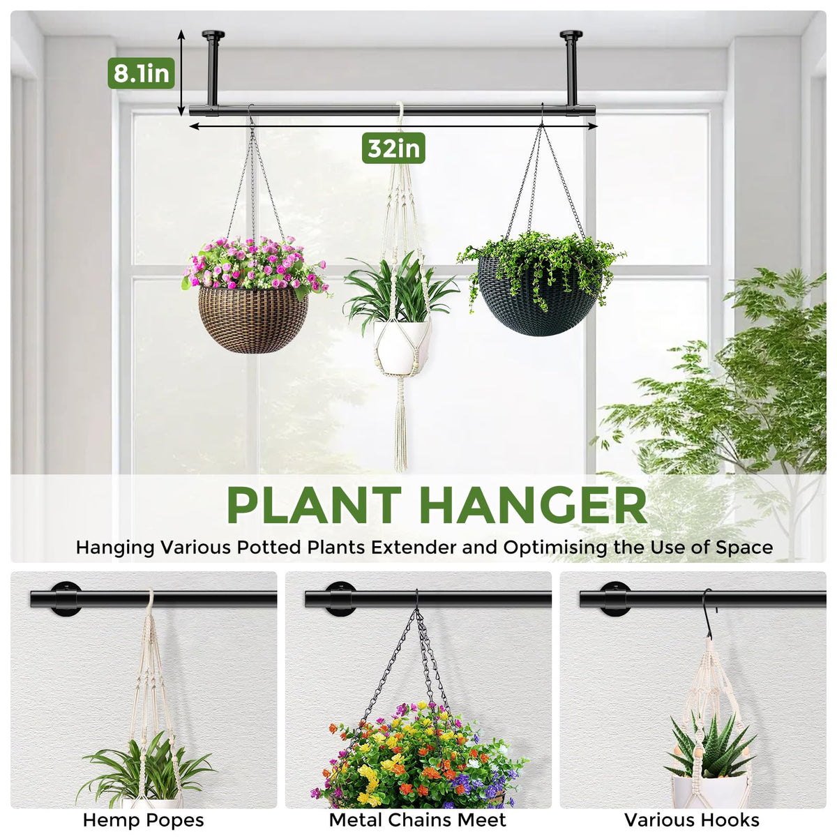 Mogaath indoor plant holder showcases small pots with a tidy, elevated arrangement