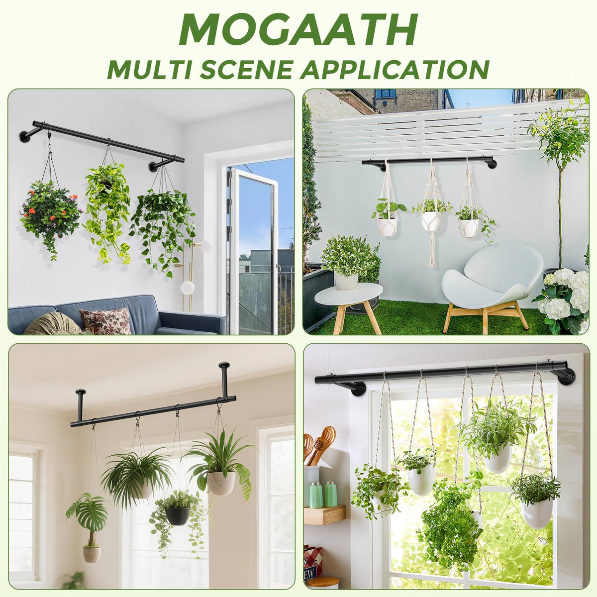 Mogaath matte black finish adds contemporary style to any living space