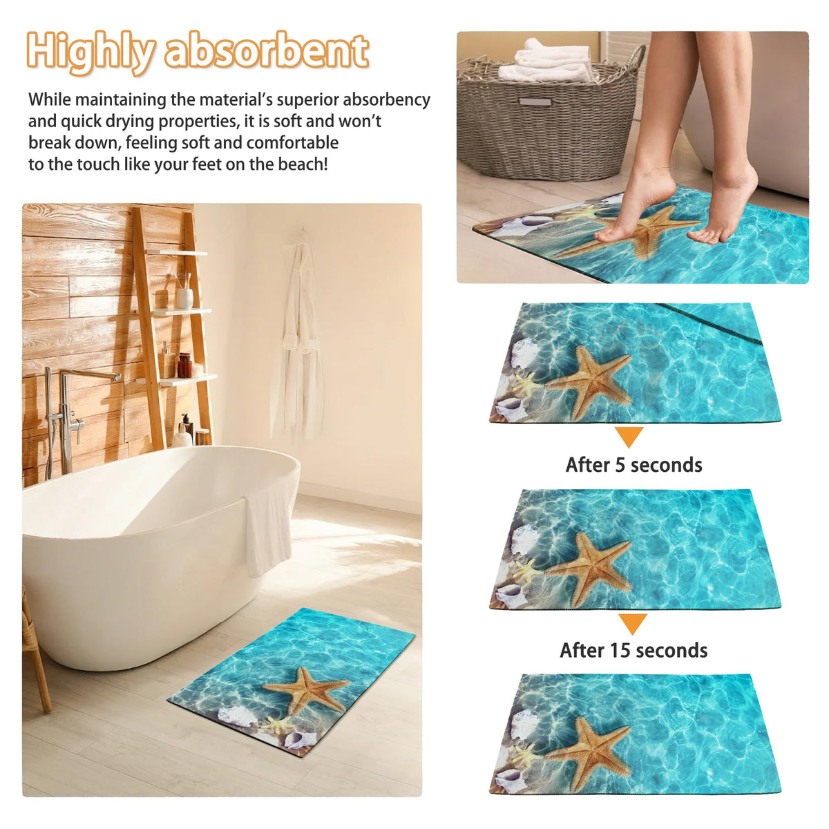 Mogifedc easy-clean mat cleans by shake sweep or machine wash for busy homes