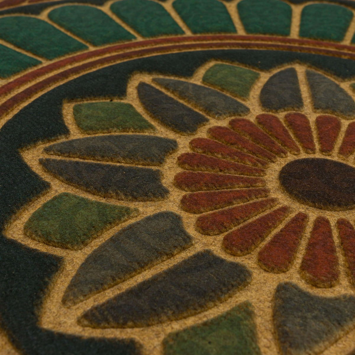 Mohawk Home easy-care rug cleans with vacuuming, shaking out, or hose-down