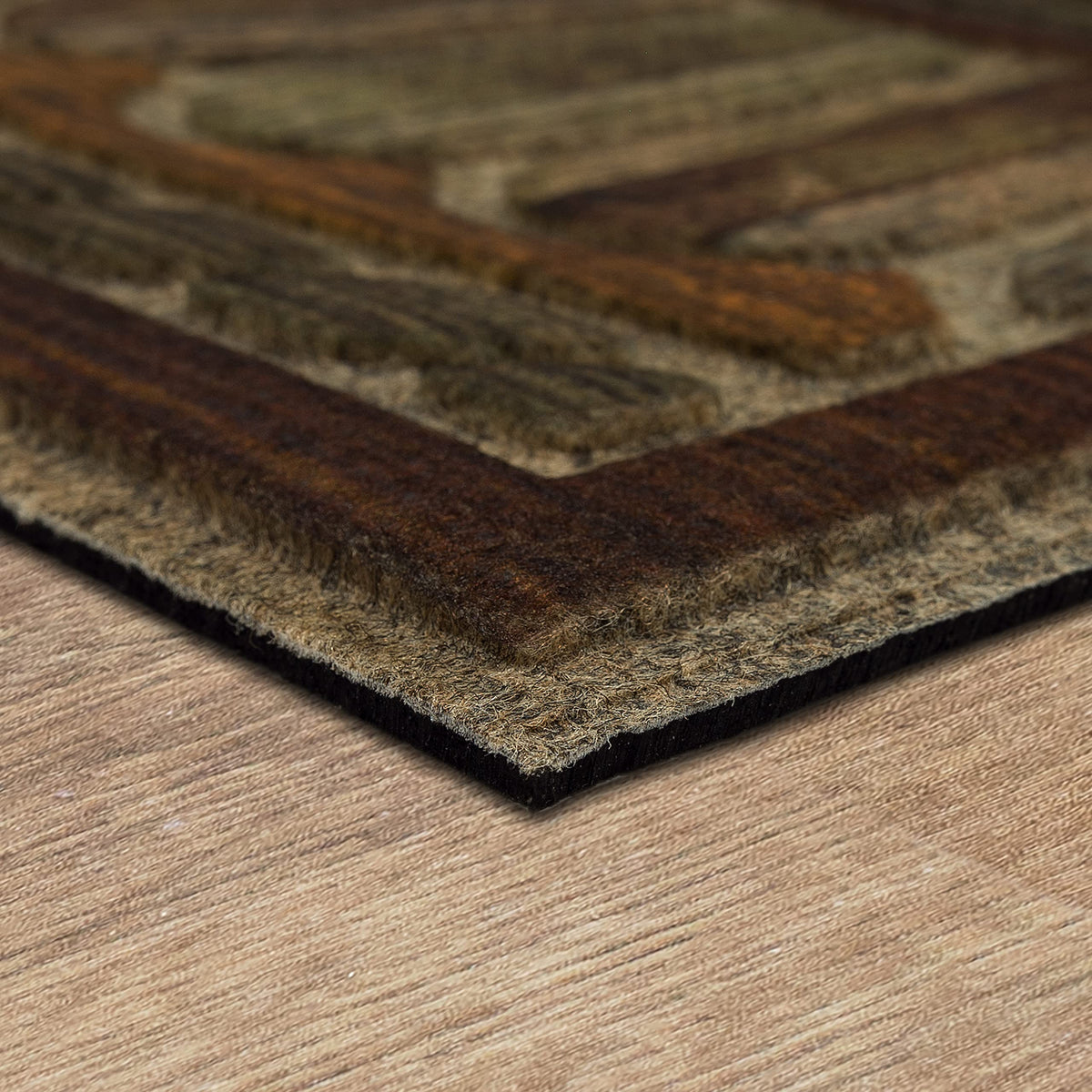 Mohawk Home entryway doormat easy-care surface cleans quickly with vacuum or hose.