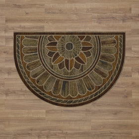 Mohawk Home entryway doormat proudly made in USA with recycled rubber backing.