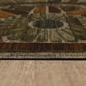 Mohawk Home entryway doormat rubber backing provides extra grip on hard floors.