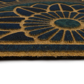 Mohawk Home Swirl Denim Blue entryway setup blending style with utility