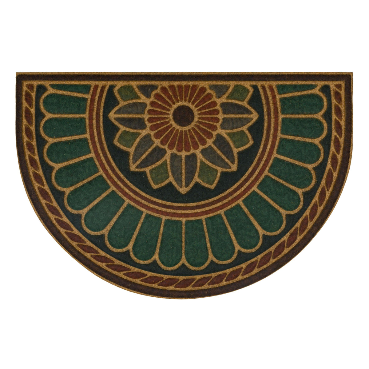 Mohawk Home swirl-style rust doormat, front view, ideal for entryways and 2-by-3 size