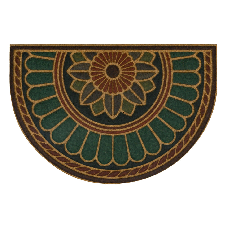Mohawk Home swirl-style rust doormat, front view, ideal for entryways and 2-by-3 size
