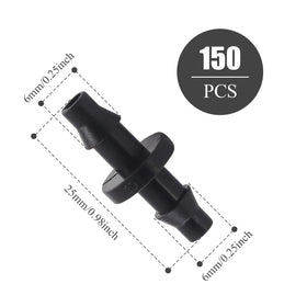 Moicstiy 150-pack barbed fittings ready for landscape irrigation projects
